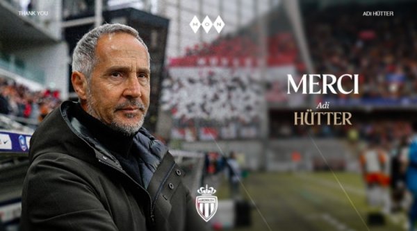 暂列法甲积分榜第5位，摩纳哥官方：主帅许特尔下课